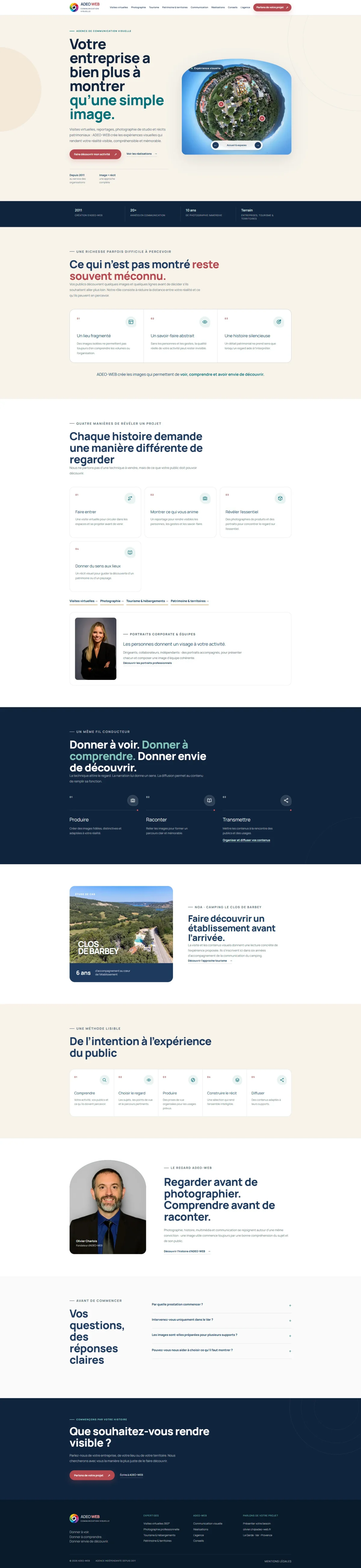 Capture intégrale de la page d’accueil ADEO-WEB