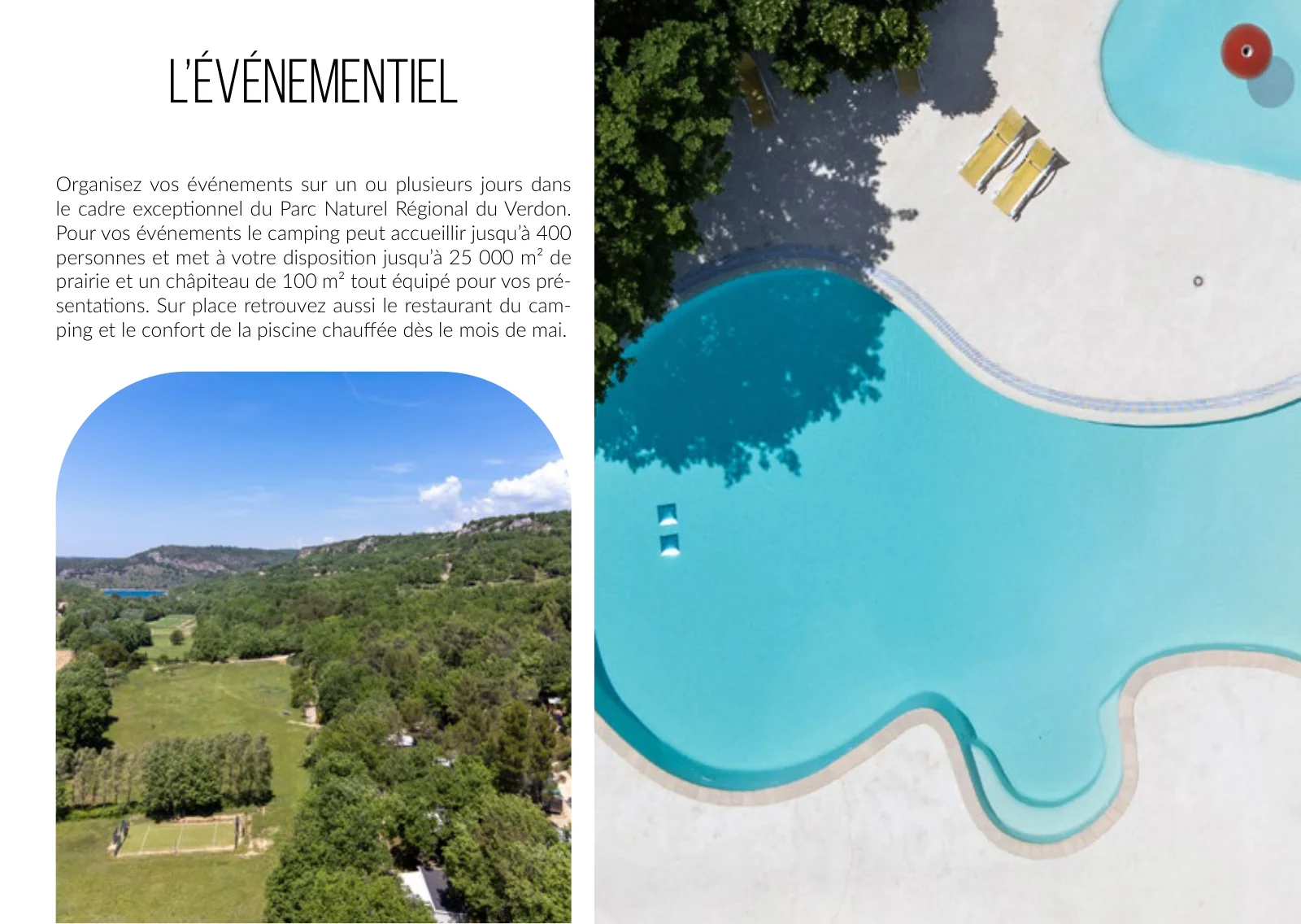 Présentation des espaces et de l’offre événementielle